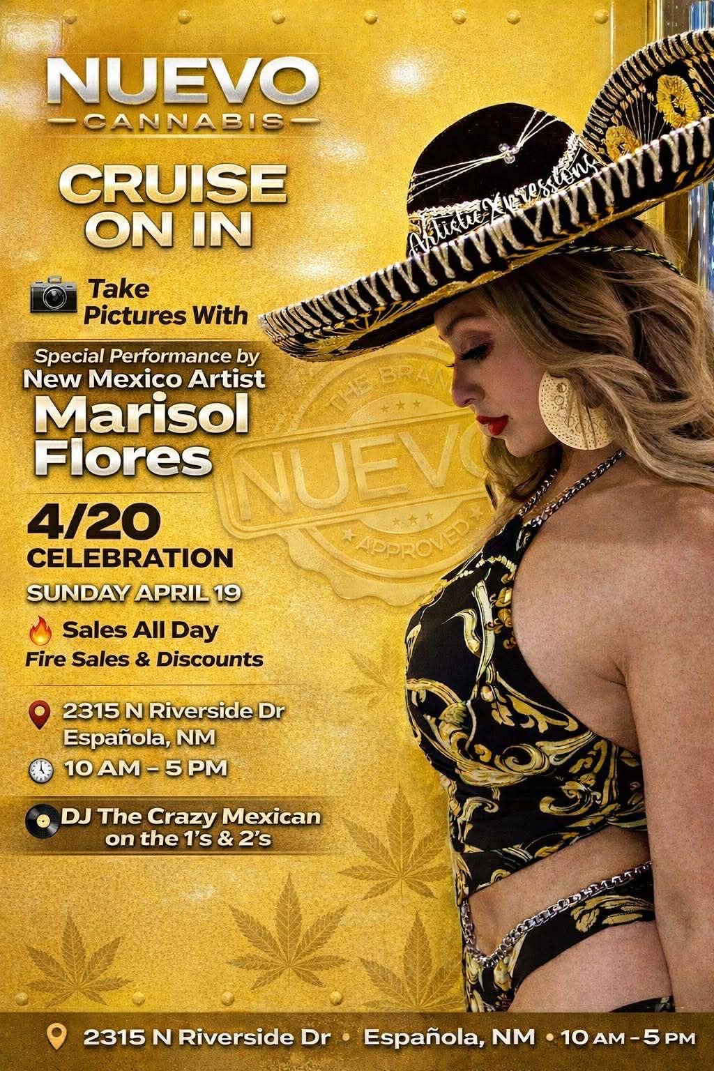 Nuevo Cannabis Cruise On In 4/20 celebration flyer