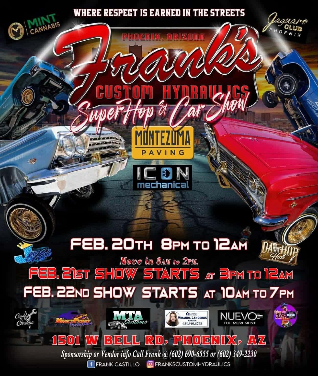 Frank's Custom Hydraulics Super Hop and Car Show flyer