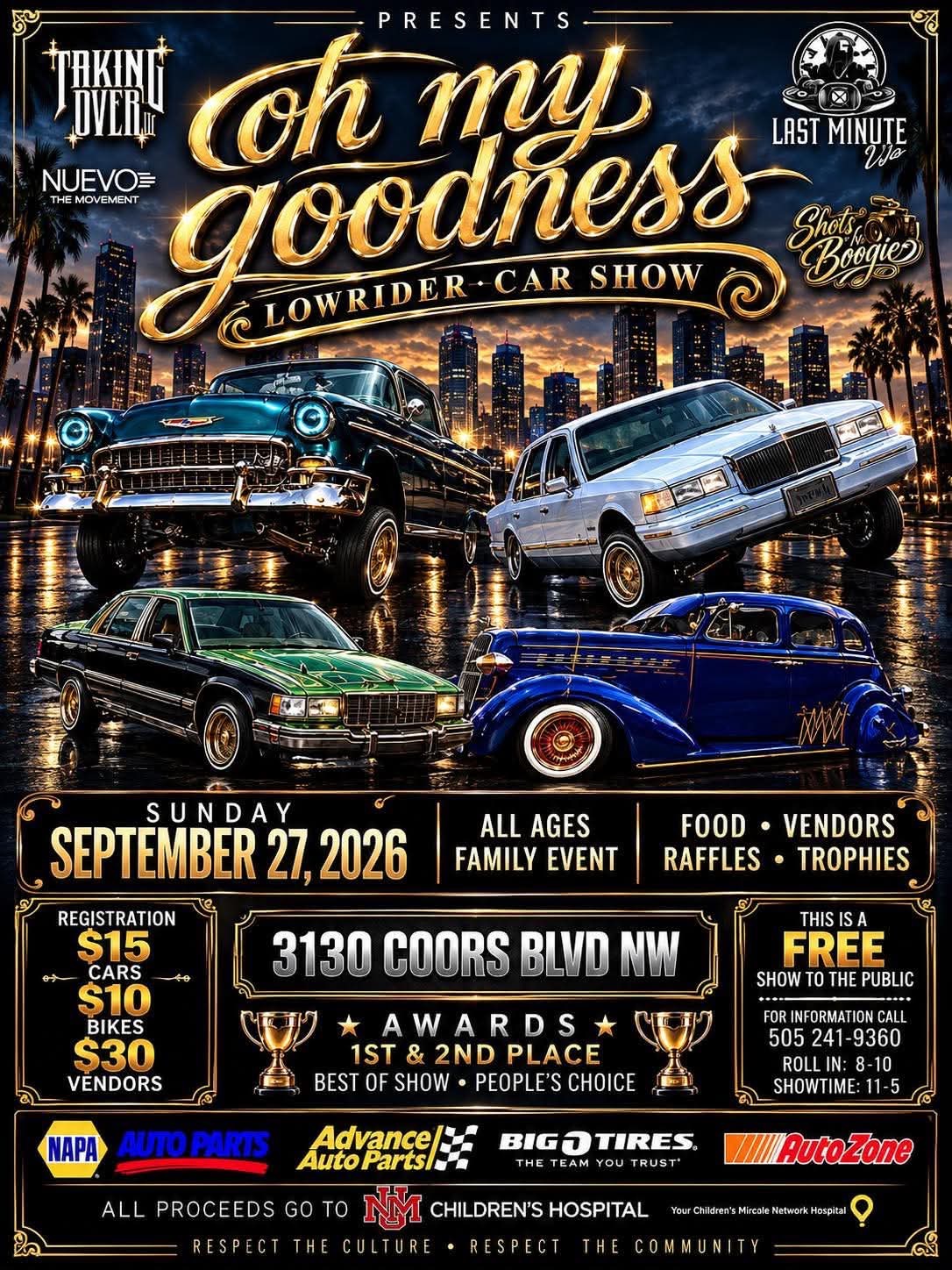 Oh My Goodness Lowrider Car Show flyer