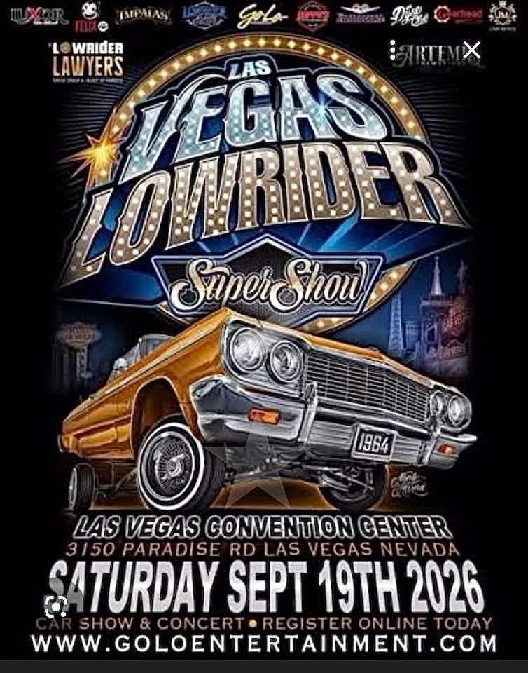 Las Vegas Lowrider Super Show flyer at the Las Vegas Convention Center